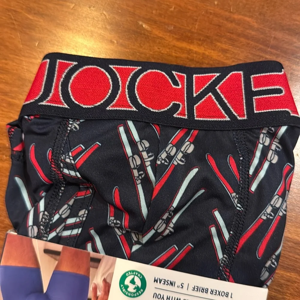 NWT Jockey Active Microfiber Boxer Brief 5” Inseam 1 Pair Small 28-30” Ski NEW!